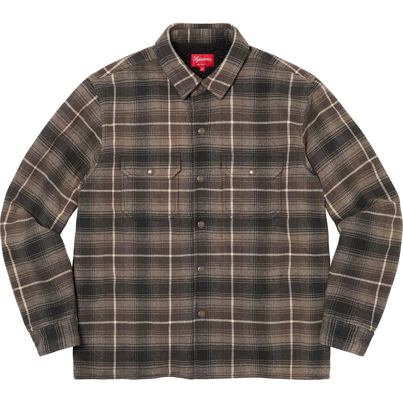 Shearling Lined Flannel Shirt view 8